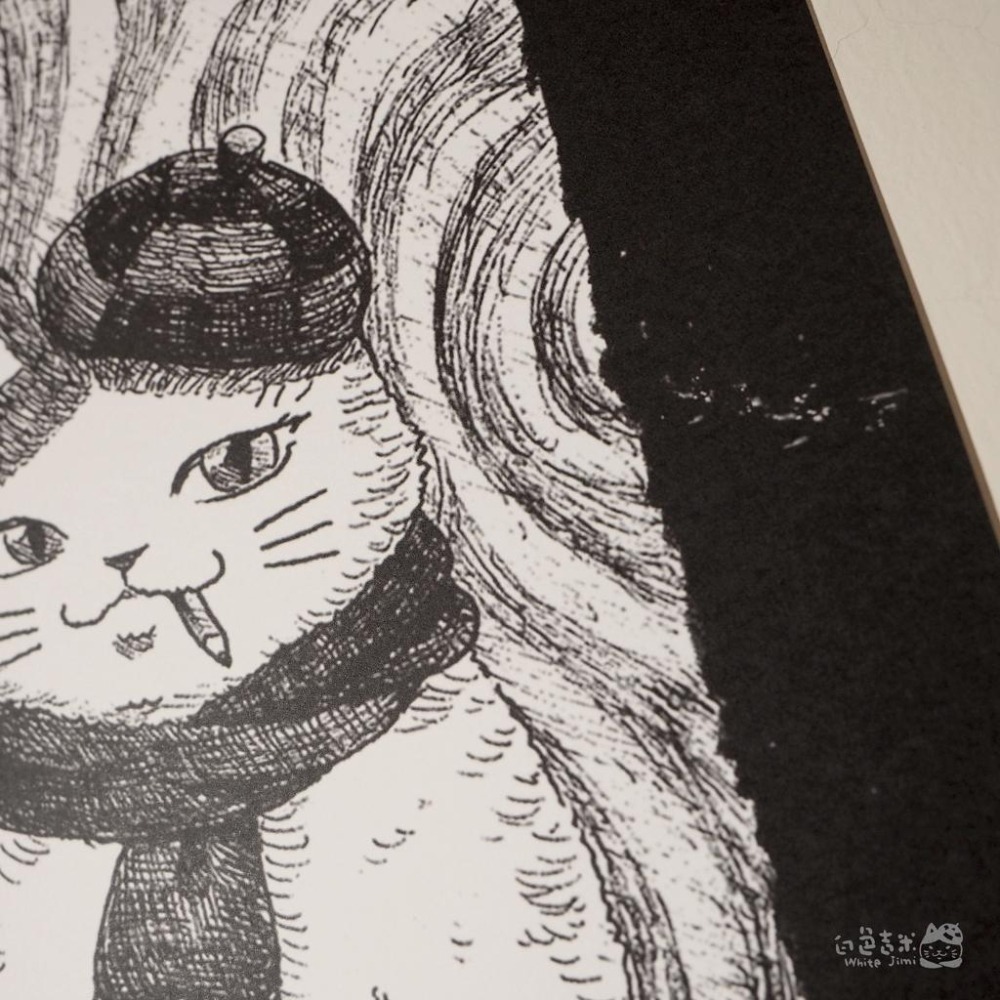 【白色吉米】- 小畫家吉米貓 海報  A4海報-細節圖3