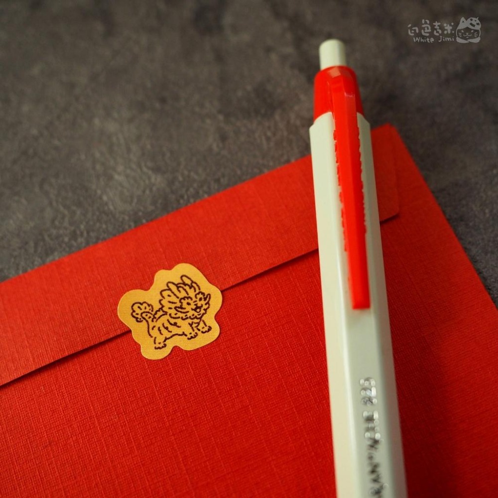 【白色吉米】- 炸毛龍 小春聯防水圖鑑貼紙-細節圖4