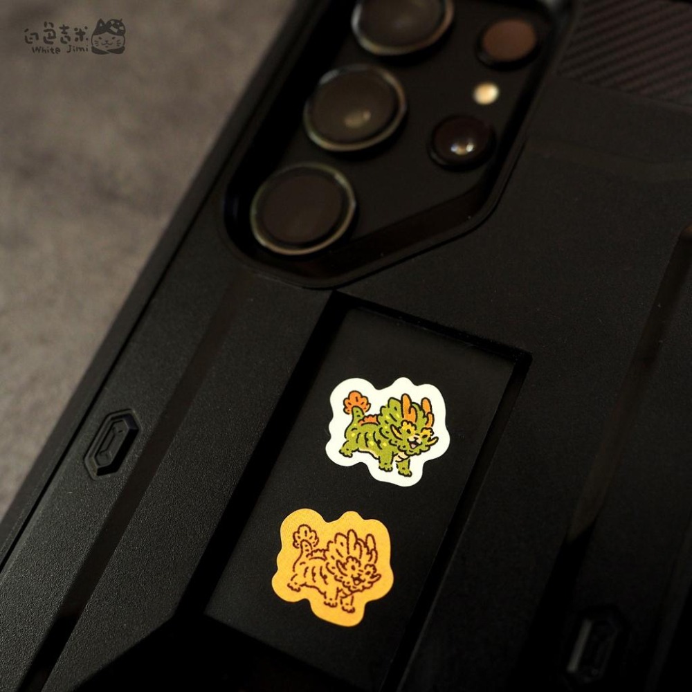 【白色吉米】- 炸毛龍 小春聯防水圖鑑貼紙-細節圖5