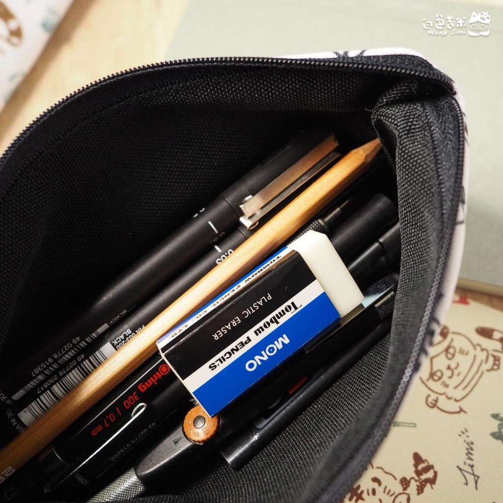 【白色吉米】- 吉米塗鴉筆袋-細節圖3