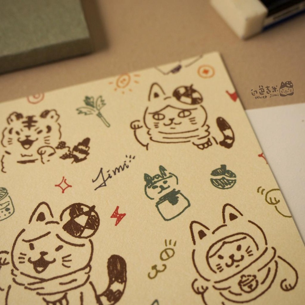 【白色吉米】- 吉米塗鴉 明信片-細節圖3
