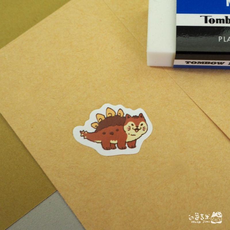 【白色吉米】- 貓貓龍 防水小貼紙-細節圖4