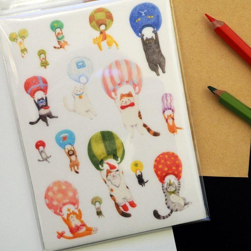 【白色吉米】- 空降貓 新和紙貼紙-細節圖2
