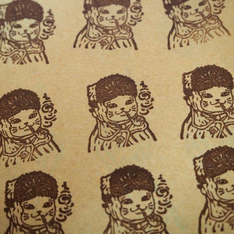 【白色吉米】- 梵谷貓 木頭印章-細節圖3