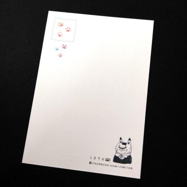 【白色吉米】- 梵谷貓 明信片-細節圖3