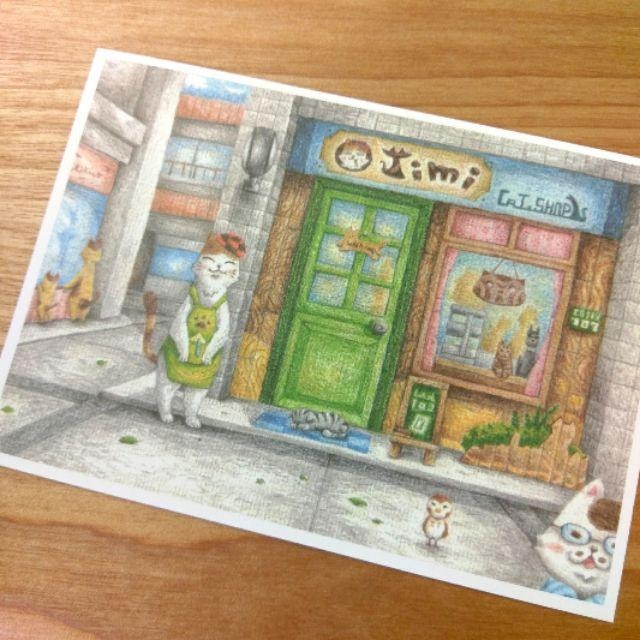 【白色吉米】- 貓咪商店 明信片-細節圖2