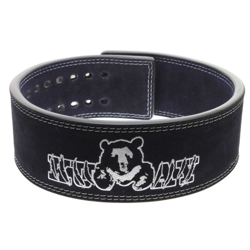 熊牌KUMAY鋅合金速調快扣腰帶健力腰帶-海軍藍13mm 牛二層皮 4吋寬 健身腰帶 健美腰帶-細節圖7