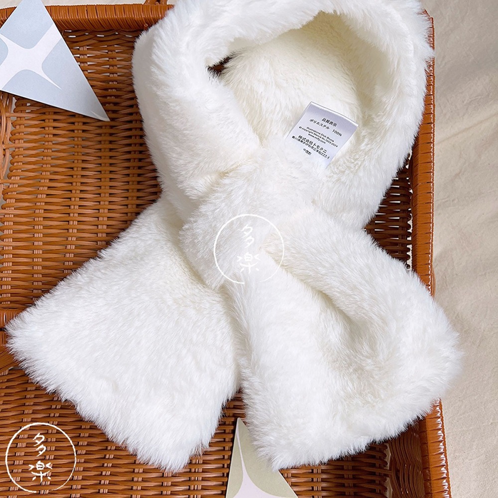 ｜現貨｜絨毛米飛兔圍巾。日本童裝 Miffy兔 保暖圍巾 毛茸茸 兒童圍脖 圍巾 多樂選物-細節圖4