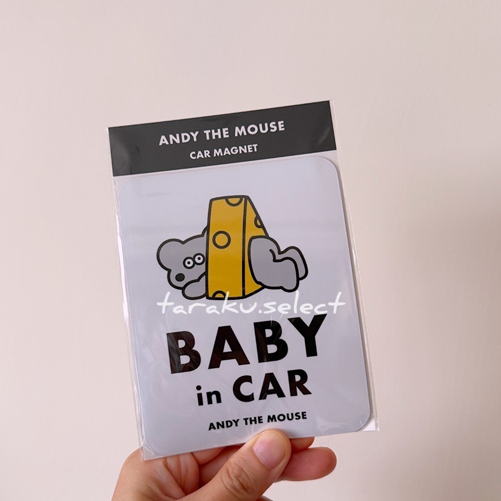 日本製車用磁鐵｜現貨｜BABY IN CAR 安全警示 車貼 松本seiji x 企鵝家族 ANDY老鼠 多樂選物-細節圖8
