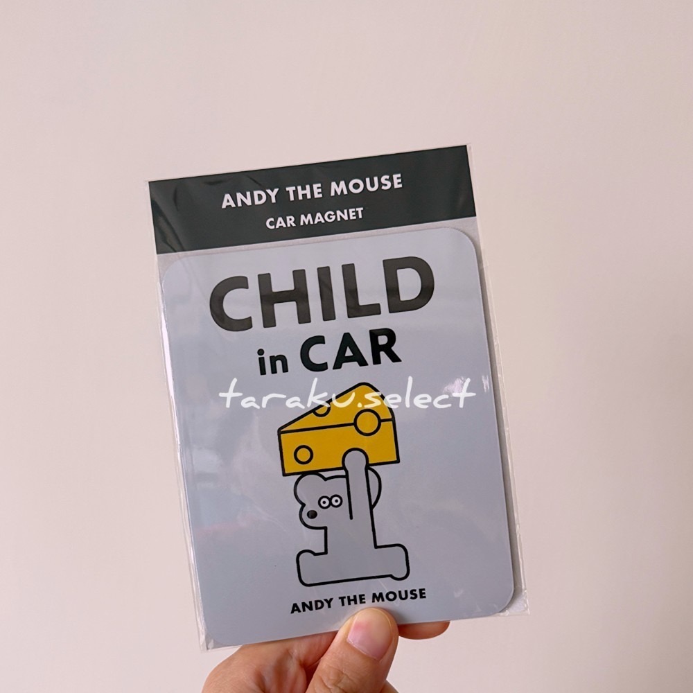 日本製車用磁鐵｜現貨｜BABY IN CAR 安全警示 車貼 松本seiji x 企鵝家族 ANDY老鼠 多樂選物-規格圖10