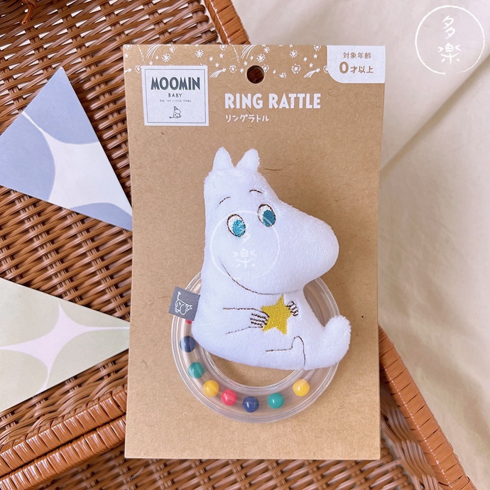 ｜現貨｜Moomin 玩偶搖鈴。姆明 嚕嚕米 安撫手搖鈴 練習抓握 新生兒送禮 多樂選物-細節圖2