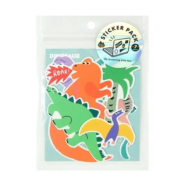 ｜現貨｜韓國製貼紙組合(一組有7張)。日本 Greeting Life 筆電貼紙 水壺貼紙 環保杯貼紙 多樂選物-細節圖2