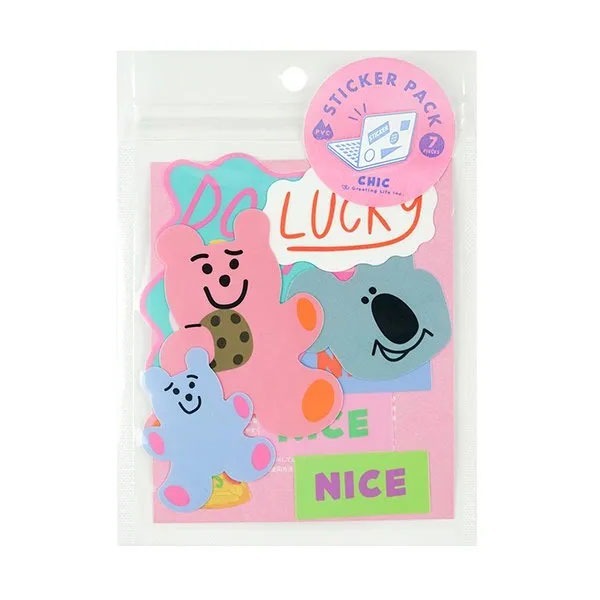 ｜現貨｜韓國製貼紙組合(一組有7張)。日本 Greeting Life 筆電貼紙 水壺貼紙 環保杯貼紙 多樂選物-細節圖6