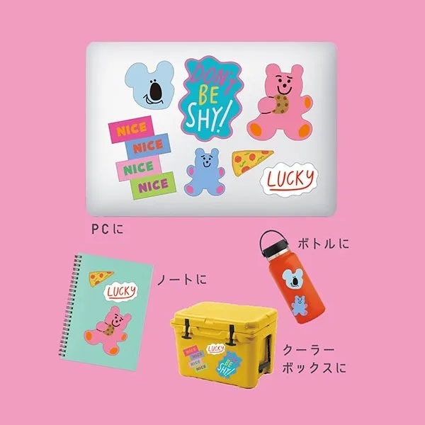 ｜現貨｜韓國製貼紙組合(一組有7張)。日本 Greeting Life 筆電貼紙 水壺貼紙 環保杯貼紙 多樂選物-細節圖8