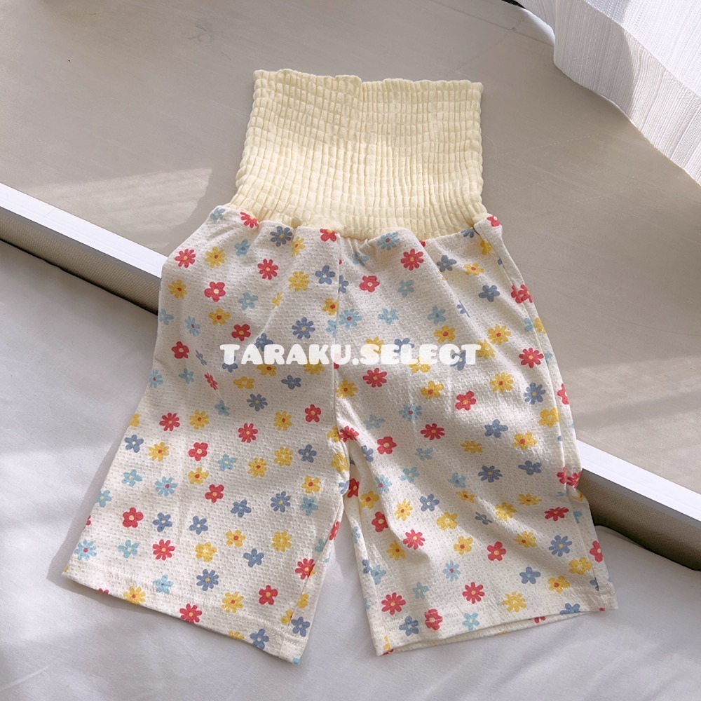 女寶短袖睡衣｜現貨 80cm｜寶寶荷葉袖睡衣套裝。日本童裝 小花 護肚褲 腹卷睡褲。多樂選物-細節圖5