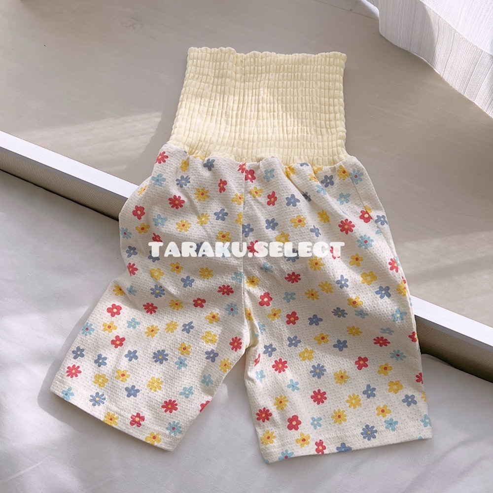 女寶短袖睡衣｜現貨 80cm｜寶寶荷葉袖睡衣套裝。日本童裝 小花 護肚褲 腹卷睡褲。多樂選物-細節圖6