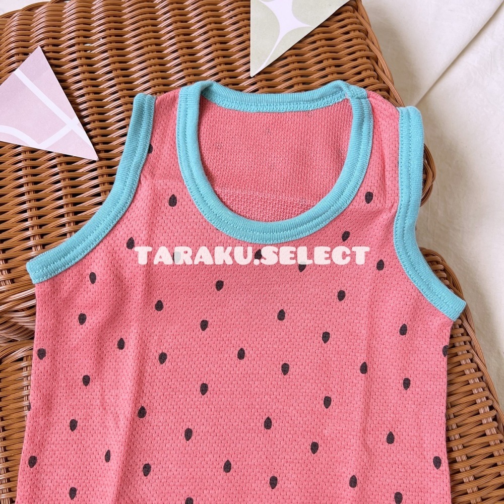 夏季特價｜現貨 70cm 80cm｜futafuta 西瓜無袖包屁衣2件組。日本代購 西瓜寶寶衣服 多樂選物-細節圖3