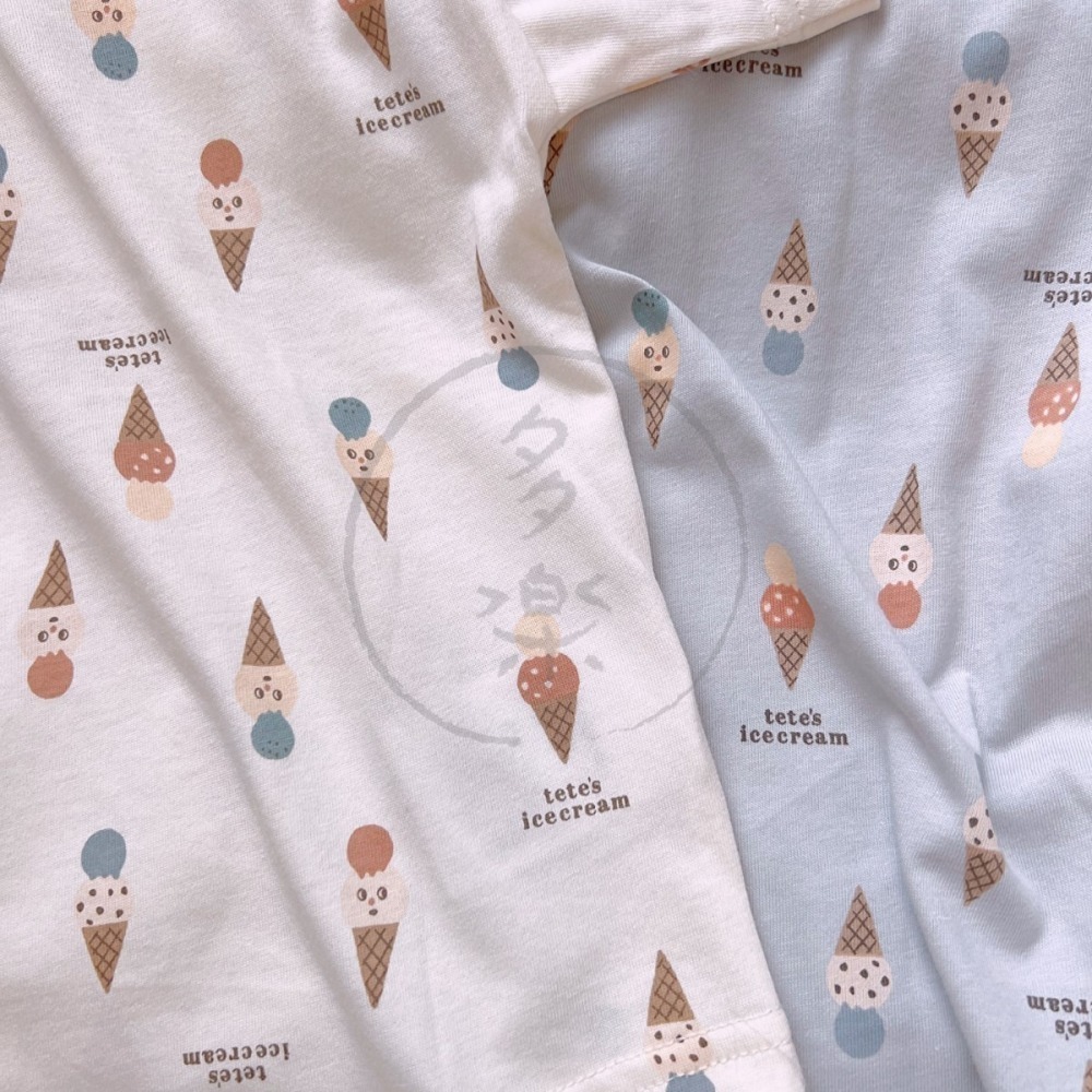 ｜現貨 100-120cm｜tete a tete 冰淇淋短袖T恤。日本童裝代購 寶寶上衣 幼童上衣 多樂選物-細節圖7