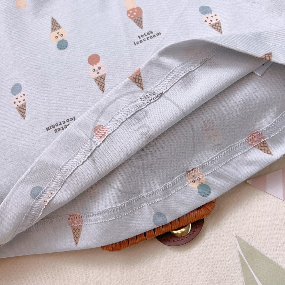｜現貨 100-120cm｜tete a tete 冰淇淋短袖T恤。日本童裝代購 寶寶上衣 幼童上衣 多樂選物-細節圖8