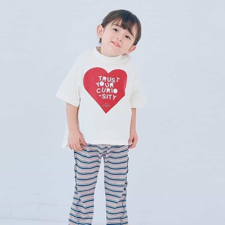 夏季特價｜現貨 100cm｜p.premier 幼童愛心小花印花上衣。日本品牌童裝 純棉T恤 男童女童上衣 多樂選物-細節圖2