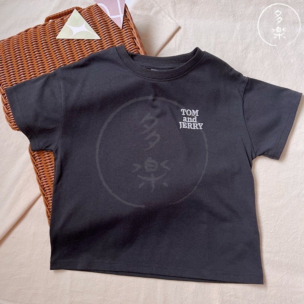 夏季特價｜現貨 130cm｜湯姆貓與傑利鼠刺繡短袖T恤。日本童裝 TOM AND JERRY 兒童上衣。多樂選物-細節圖2