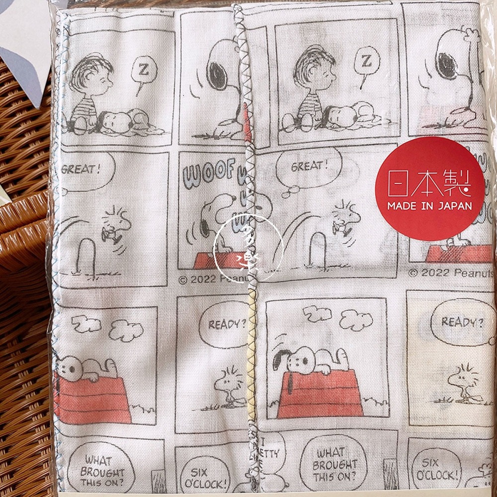 ｜現貨｜🇯🇵日本製SNOOPY紗布巾多入組。史努比紗布巾 紗布浴巾 小方巾 日本母嬰用品 多樂選物-細節圖3