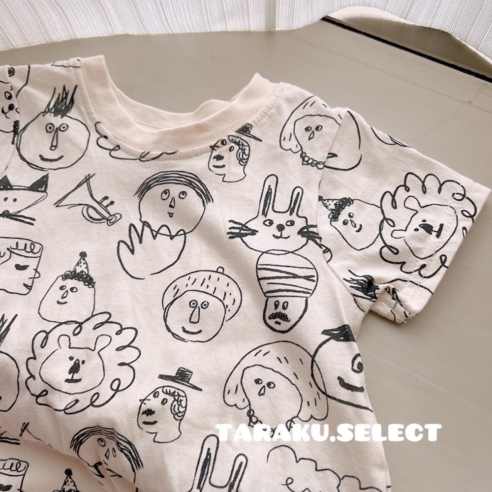 夏季特價｜現貨 80cm｜有機棉手繪童趣圖案寶寶包屁衣。日本代購 日本童裝 有機棉包屁衣 多樂選物-細節圖3