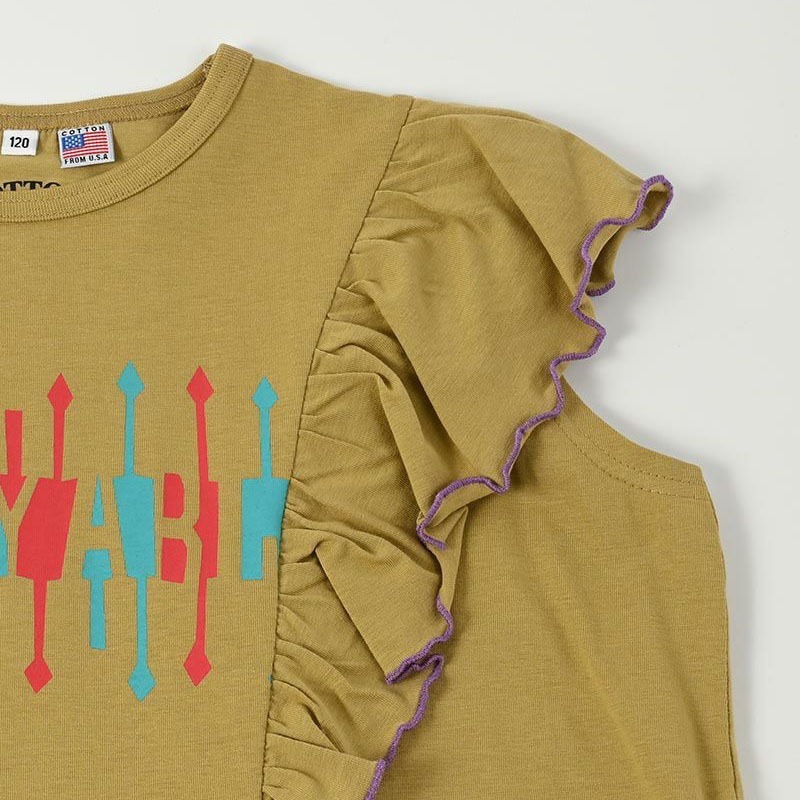 ｜現貨 110cm｜MARKEY’S 女童荷葉袖洋裝。日本童裝 女寶洋裝 美國棉 多樂選物-細節圖7