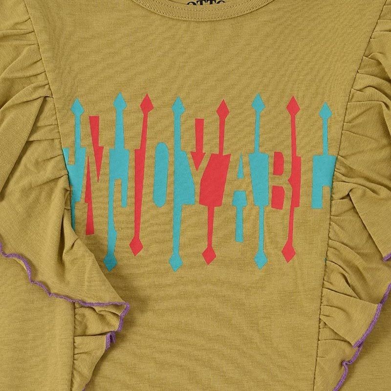 短袖洋裝｜現貨 110cm｜MARKEY＇S 女童荷葉袖洋裝。日本童裝 女寶洋裝 美國棉 多樂選物-規格圖11