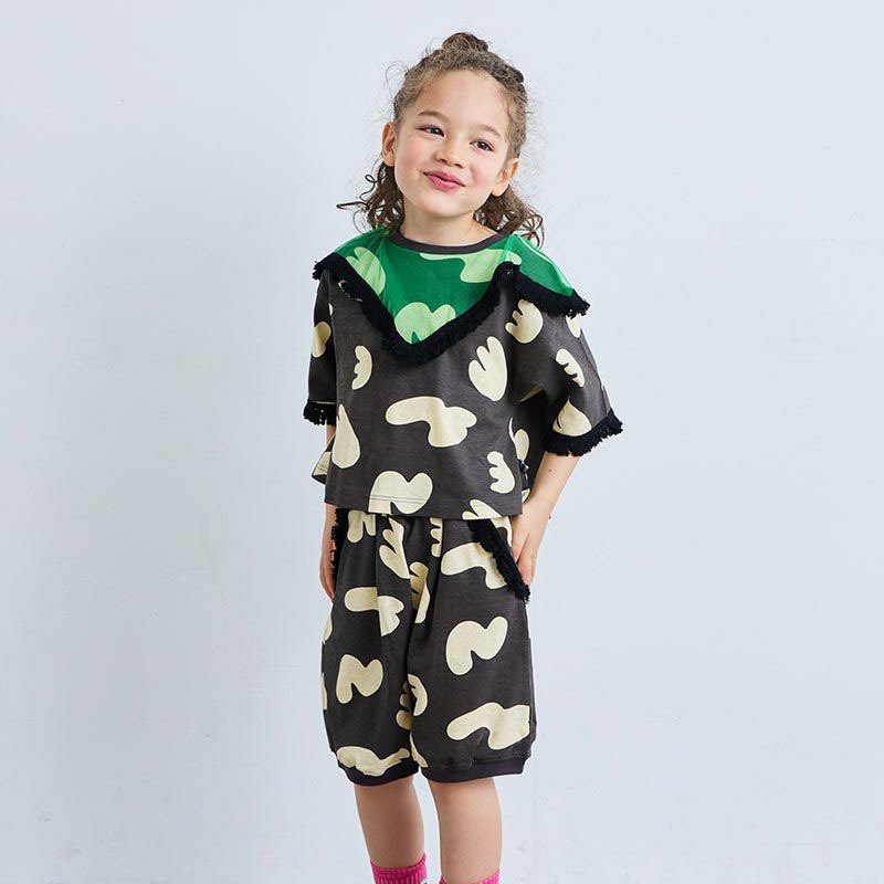 ｜現貨 110cm 120cm｜MARKEY’S 兒童短褲。日本童裝  男童短褲 女童短褲 幾何圖案 多樂選物-細節圖4