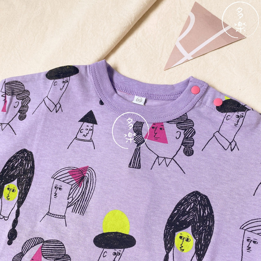 ｜現貨 80-100cm｜MARKEY＇S 幾何大頭短袖上衣。日本童裝 純棉T恤 寶寶上衣 防走私穿搭 多樂選物-細節圖3