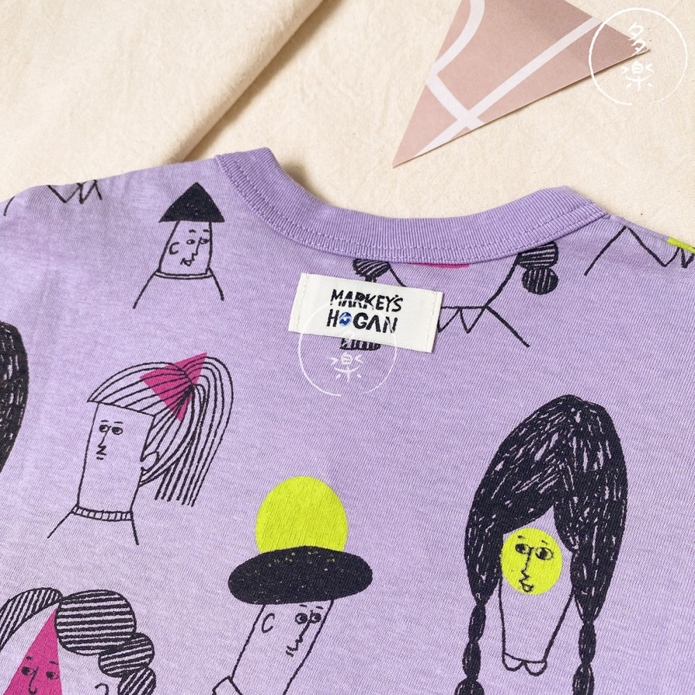 ｜現貨 80-100cm｜MARKEY＇S 幾何大頭短袖上衣。日本童裝 純棉T恤 寶寶上衣 防走私穿搭 多樂選物-細節圖4
