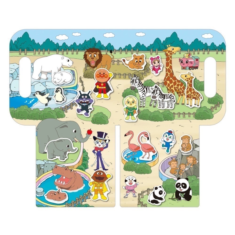 ｜現貨｜麵包超人貼紙書，3款可選。可反覆黏貼 動物 食物 汽車 泡棉貼紙 攜帶貼紙書 多樂選物-細節圖8