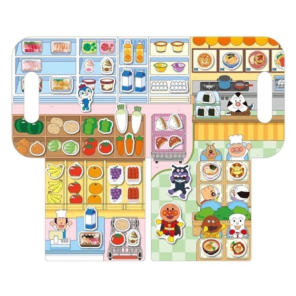 麵包超人貼紙書｜現貨｜細菌人 紅精靈 可反覆黏貼 食物 汽車 泡棉貼紙 攜帶式 貼紙書 多樂選物-細節圖10