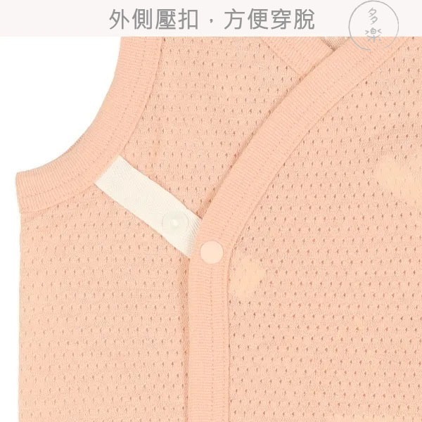 ｜現貨 60cm 70cm｜小花無袖網眼開襟包屁衣2件組。日本西松屋代購 西松屋包屁衣 透氣洞洞衣 多樂選物-細節圖3