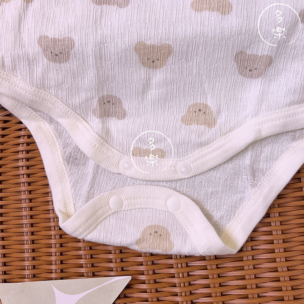 ｜現貨 70cm 80cm｜純棉無袖包屁衣2件組。日本童裝代購 cottoli包屁衣 男寶包屁衣 多樂選物-細節圖9