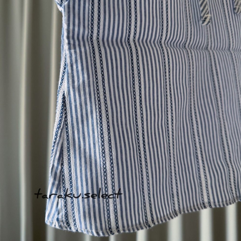 ｜現貨 80~90cm｜韓國童裝 荷葉袖條紋套衫。女寶穿搭 韓國直送 多樂選物-細節圖4