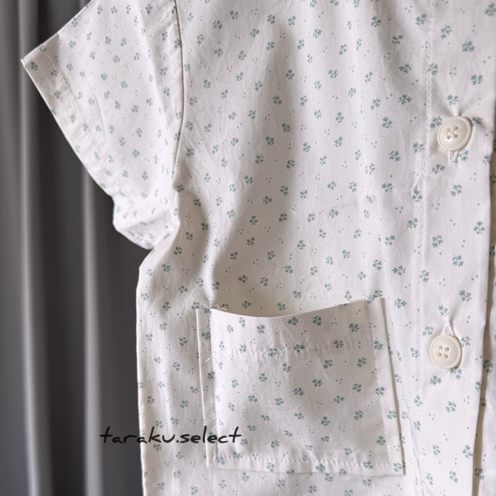 ｜現貨 85~105cm｜韓國童裝 小花口袋襯衫。女寶穿搭 韓國直送 多樂選物-細節圖2