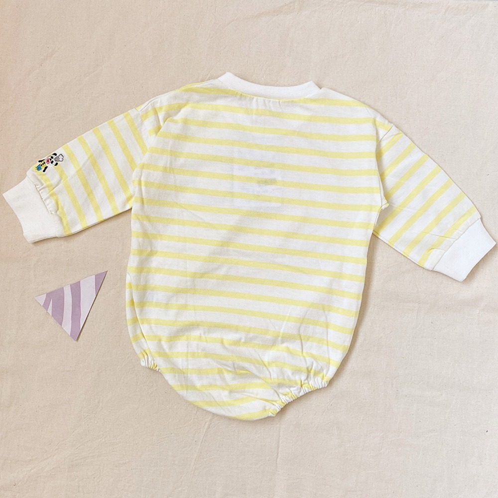 ｜現貨 70cm｜貓熊平底鍋長袖包屁衣。日本代購 日本繪本包屁衣 貓熊小湯匙 柴田啟子 多樂選物-細節圖5