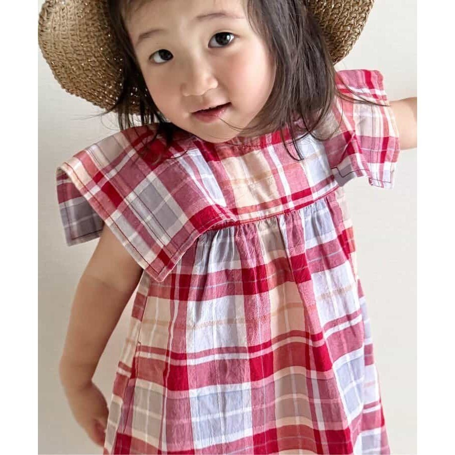 短袖洋裝｜現貨 110cm｜apres les cours 女童洋裝。日本童裝代購 女寶洋裝 格紋洋裝 多樂選物 ss-細節圖2