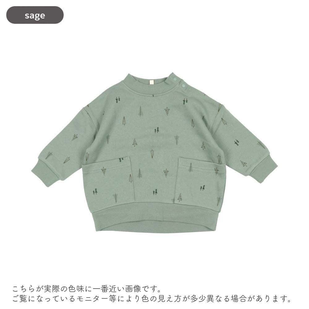 ｜現貨 110cm｜森林小樹內刷毛幼童上衣。日本童裝代購 小高領 北歐樹木 刷毛 幼童聖誕節穿搭 多樂選物-細節圖6