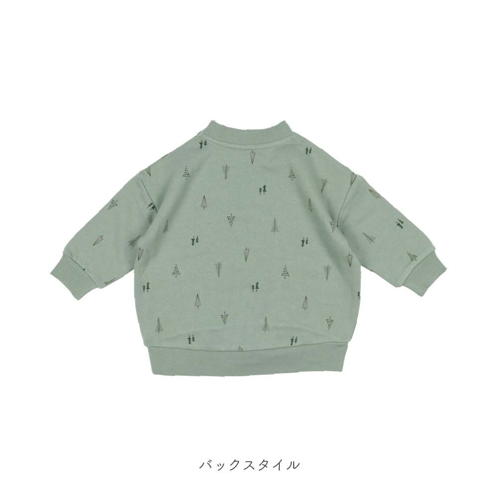 ｜現貨 110cm｜森林小樹內刷毛幼童上衣。日本童裝代購 小高領 北歐樹木 刷毛 幼童聖誕節穿搭 多樂選物-細節圖7