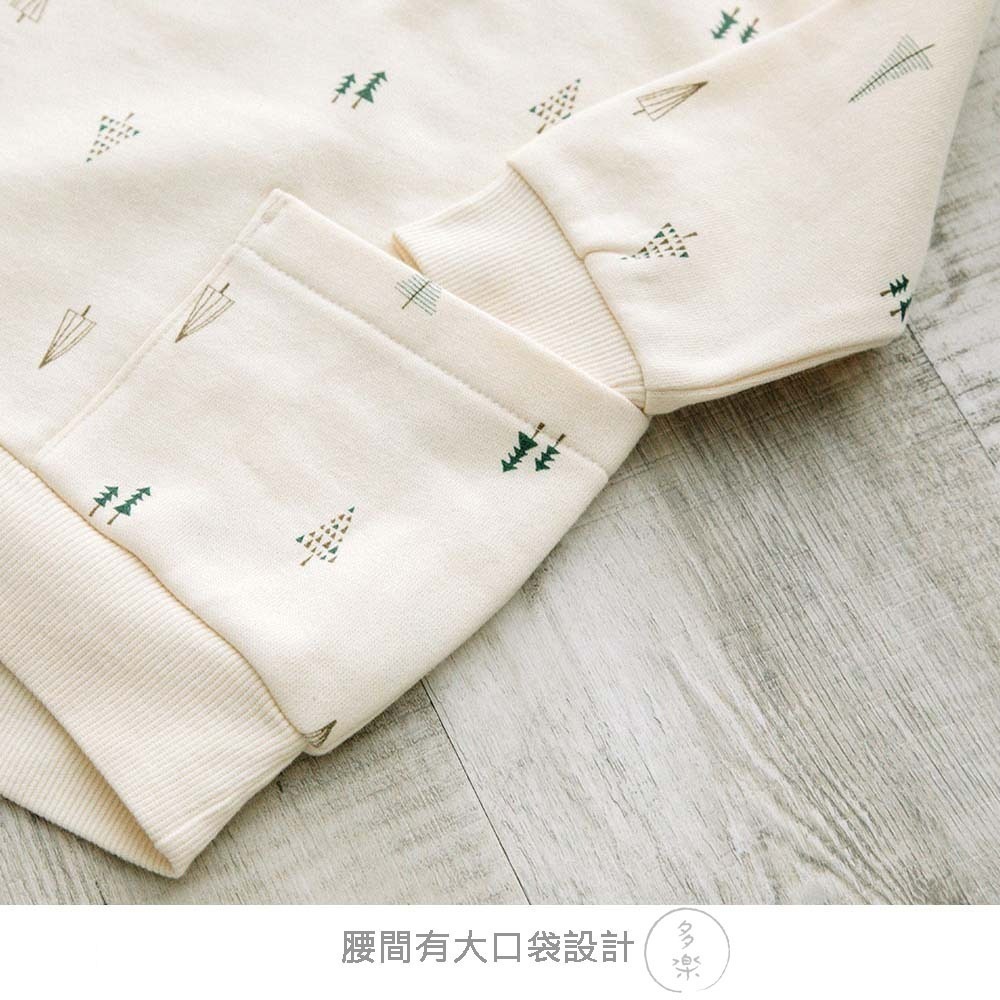 ｜現貨 110cm｜森林小樹內刷毛幼童上衣。日本童裝代購 小高領 北歐樹木 刷毛 幼童聖誕節穿搭 多樂選物-細節圖8