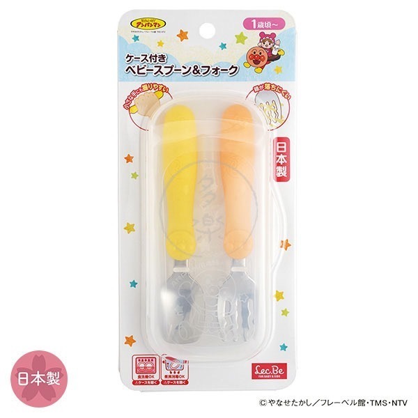 ｜現貨｜日本製麵包超人餐具(附收納盒)。1歲學習餐具 寶寶湯匙 寶寶叉子 不鏽鋼 可用洗碗機 多樂選物-細節圖7