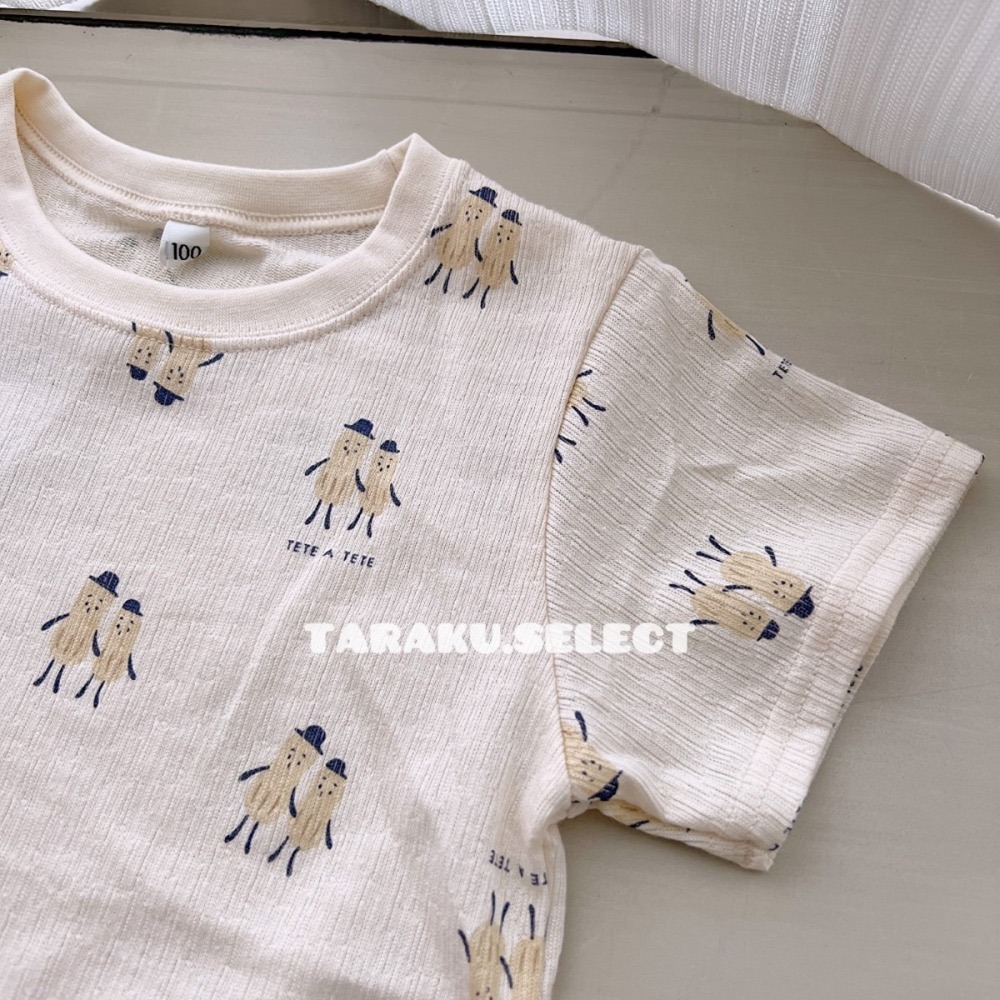 ｜現貨 110cm｜tete a tete 男童短袖睡衣套裝。日本童裝 男寶睡衣 腹卷睡褲 多樂選物-細節圖4