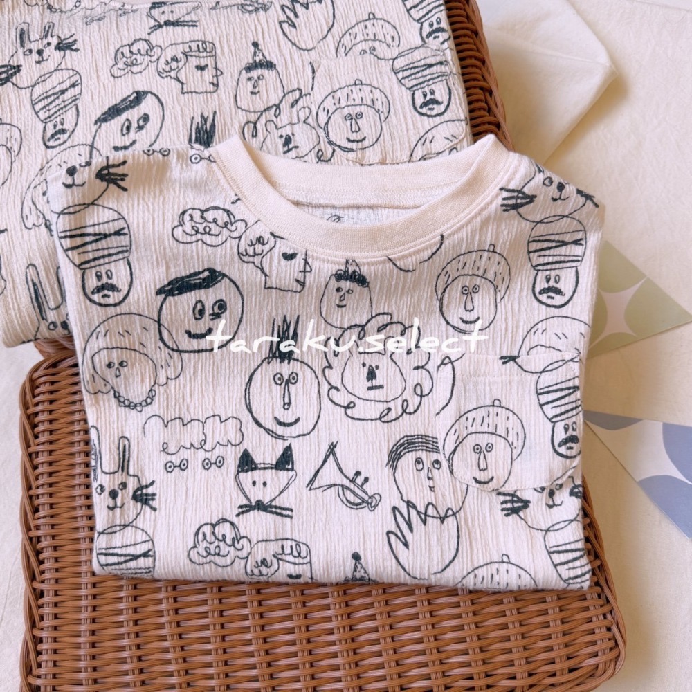 ｜現貨 90cm｜有機棉寶寶長袖上衣。手繪童趣寶寶上衣。寶寶薄長袖 幼兒園衣服 25aw多樂選物-規格圖7