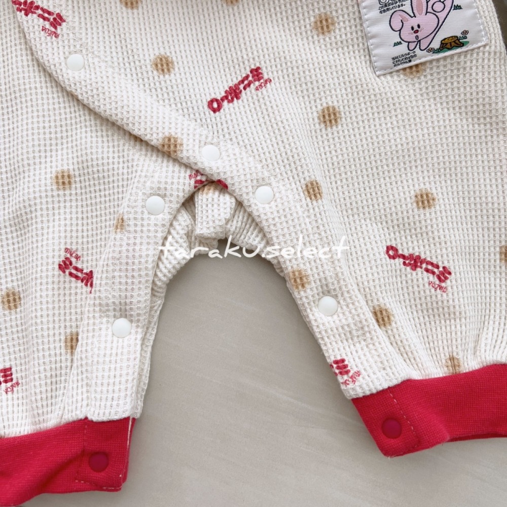 ｜現貨 70cm｜華膚格寶寶長袖連身衣。日本童裝代購 日本小饅頭餅乾聯名 多樂選物-細節圖5