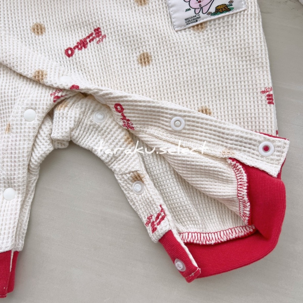 ｜現貨 70cm｜華膚格寶寶長袖連身衣。日本童裝代購 日本小饅頭餅乾聯名 多樂選物-細節圖6