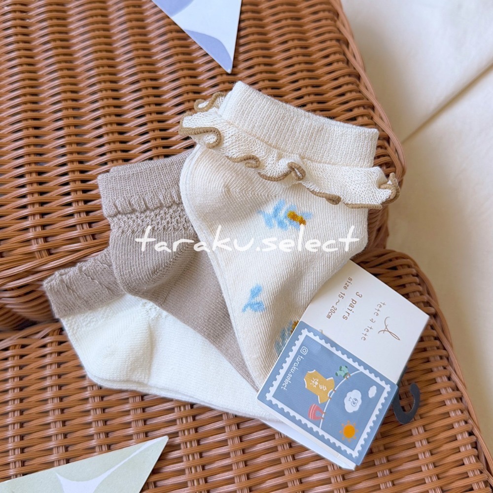 ｜現貨 15~20cm｜tete a tete 女童襪3雙組。日本童裝代購 官方通路 兒童襪子 兒童襪 多樂選物-規格圖11