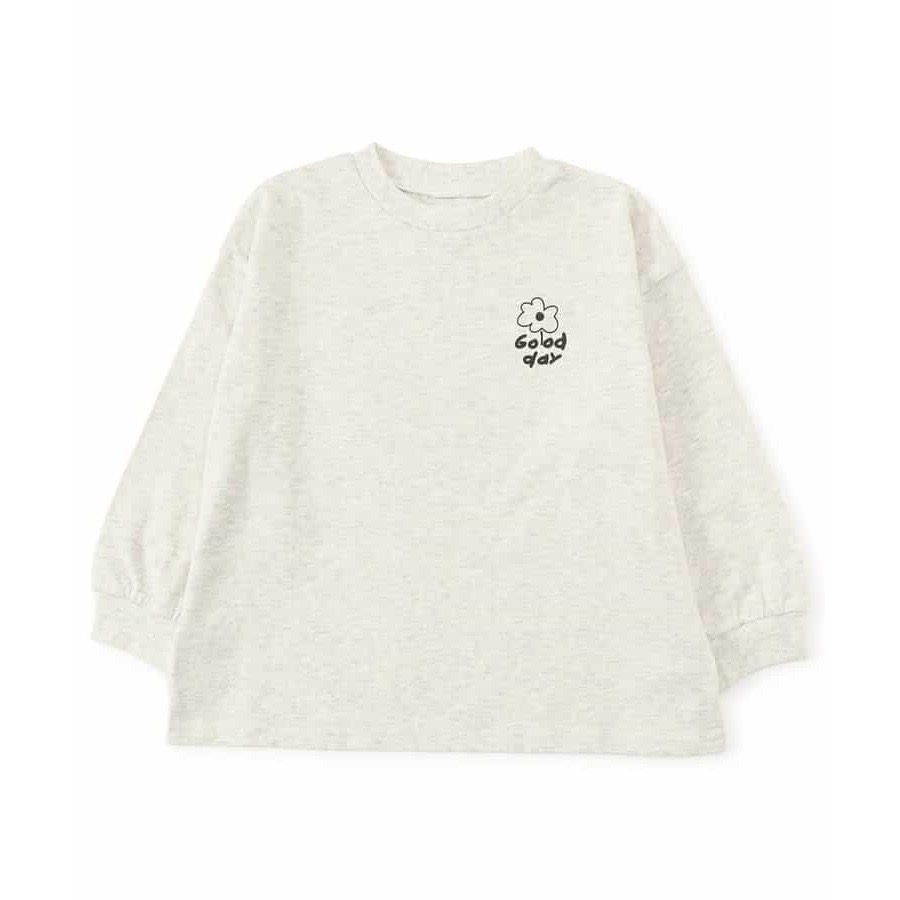 ｜現貨 120cm｜日本 BREEZE 兒童長袖T恤。日本童裝代購 薄長袖上衣 兒童花朵T 多樂選物-細節圖2